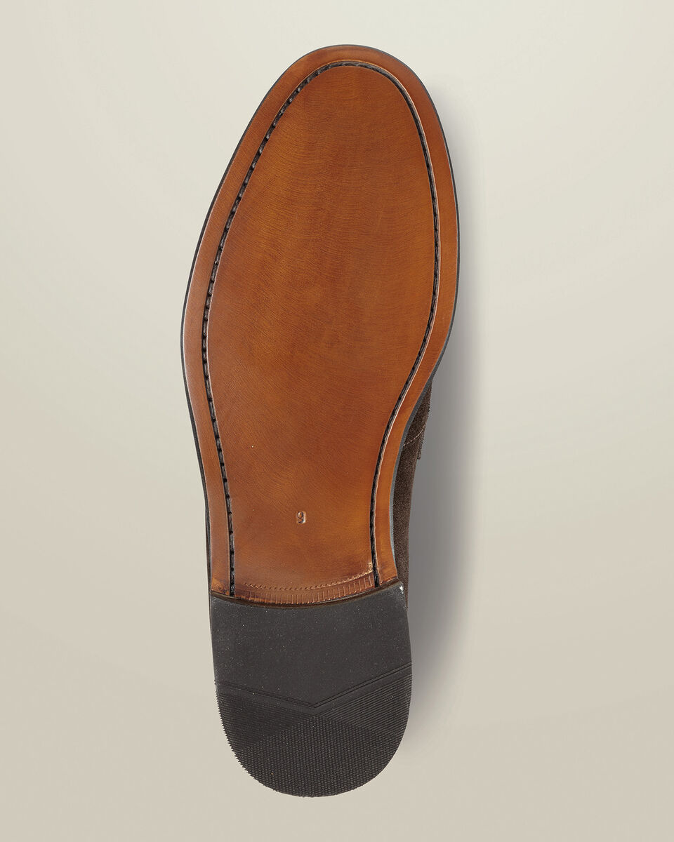 Suede Penny Loafers - Dark Chocolate Brown