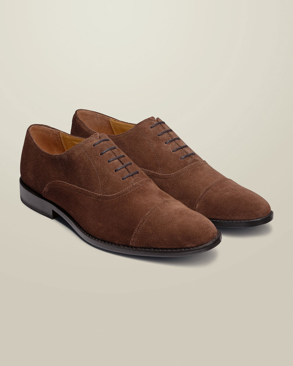 Suede Oxford Shoes – Chocolate Brown