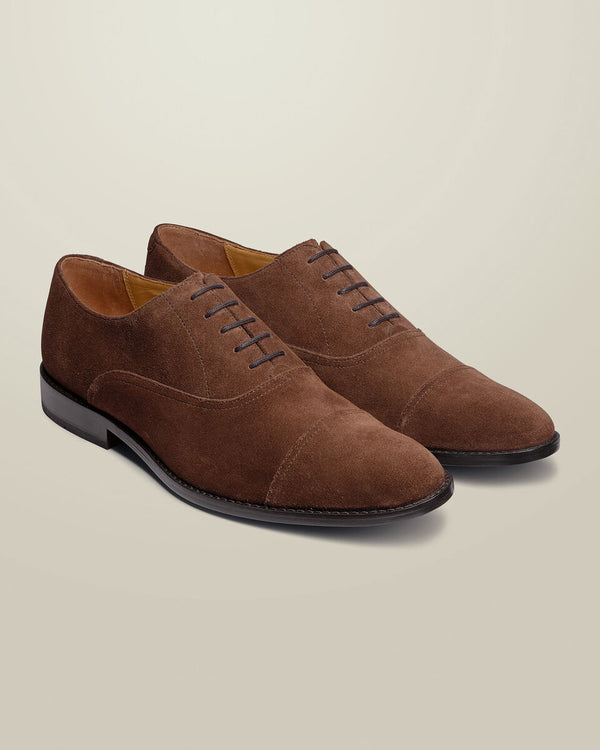 Suede Oxford Shoes – Chocolate Brown