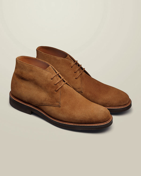 Suede Chukka Boots - Tobacco Brown