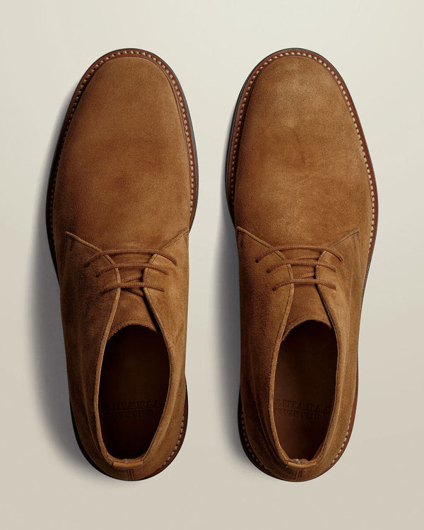 Suede Chukka Boots - Tobacco Brown