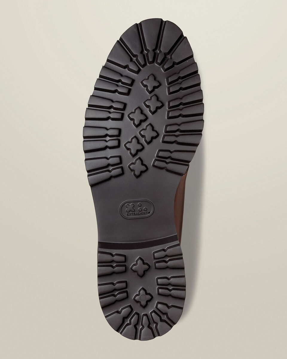 Rubber Sole Boots - Dark Tan