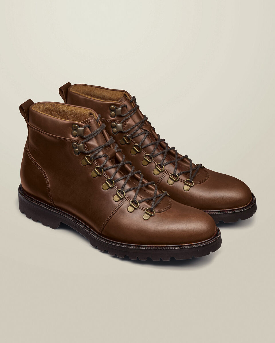 Rubber Sole Boots - Dark Tan