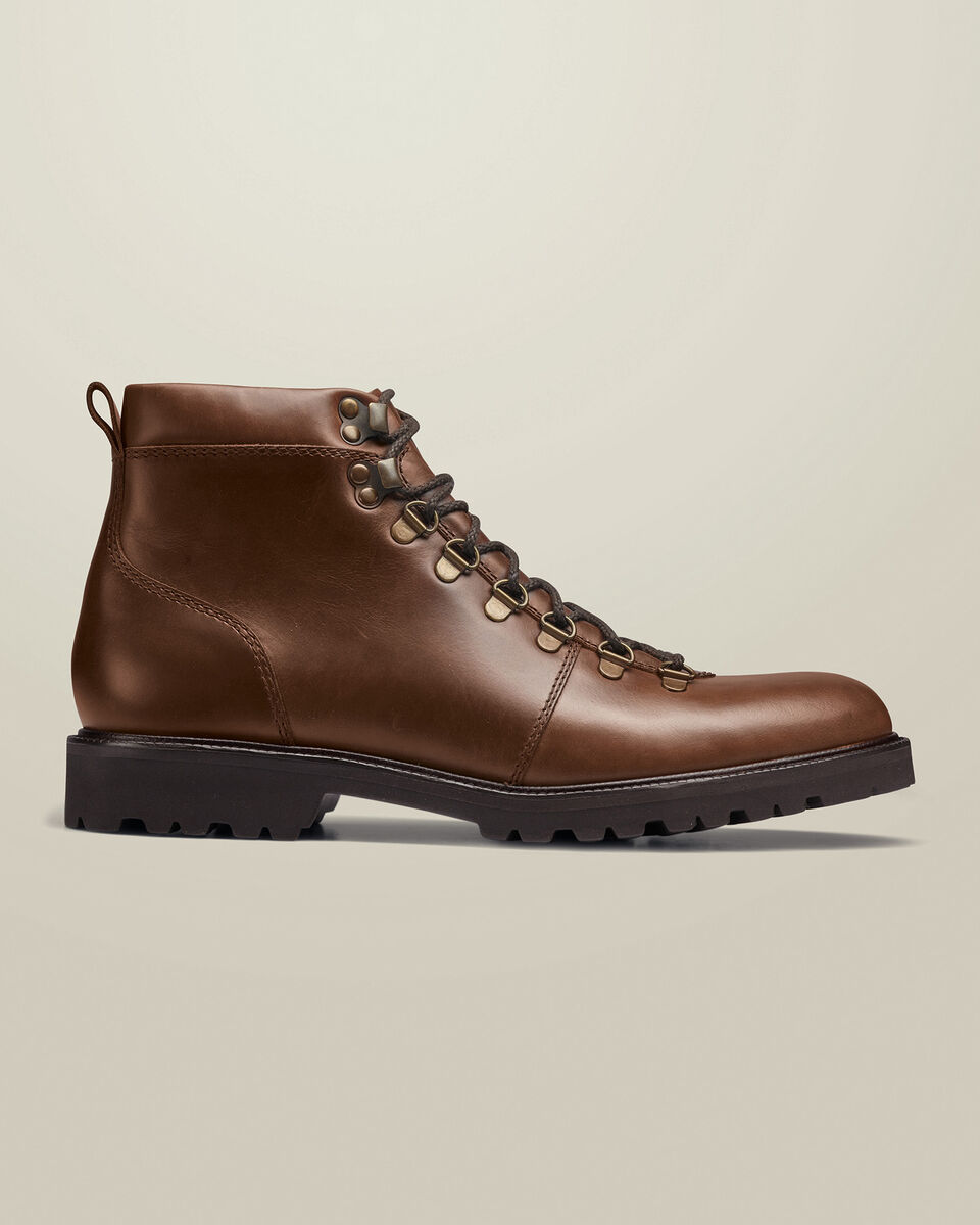 Rubber Sole Boots - Dark Tan Main image