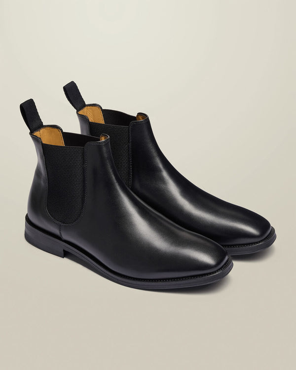Leather Chelsea Boots - Black