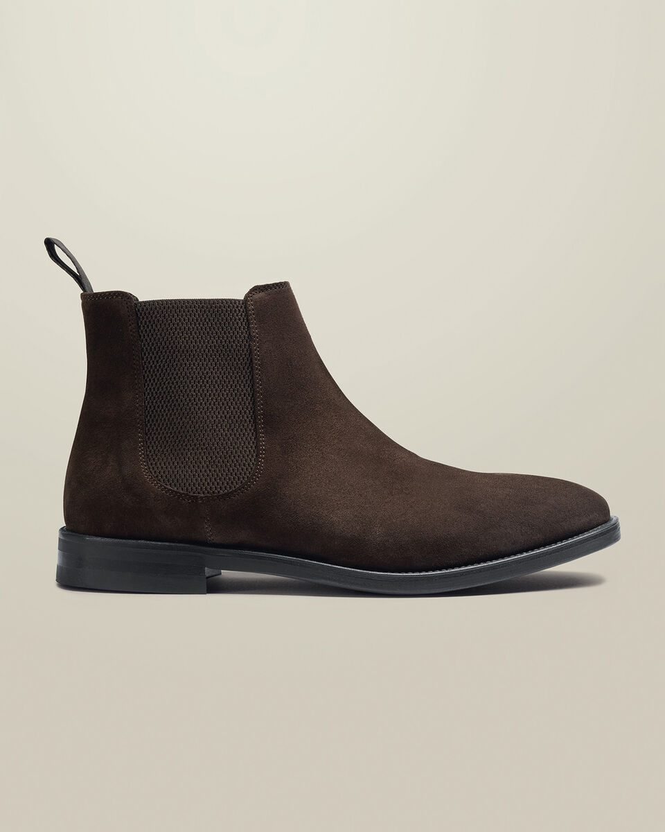 Suede Chelsea Boots – Chocolate Brown Main image