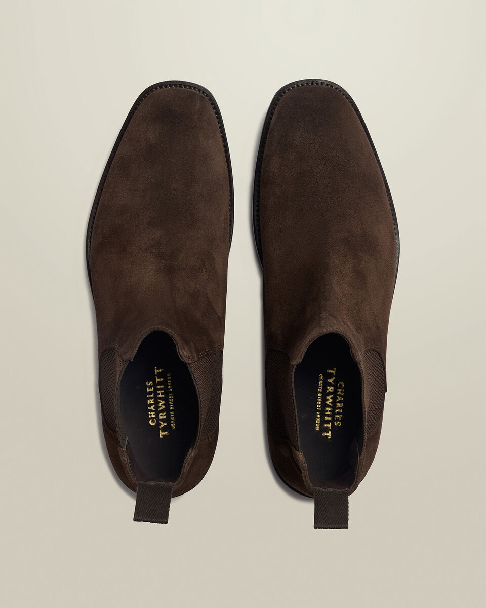 Suede Chelsea Boots – Chocolate Brown