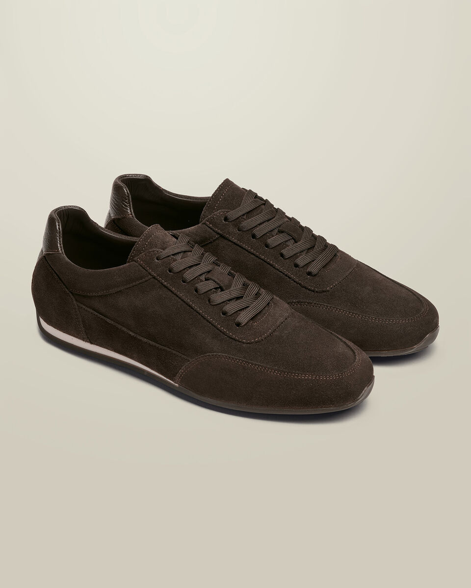 Suede Smart Sneakers - Dark Chocolate