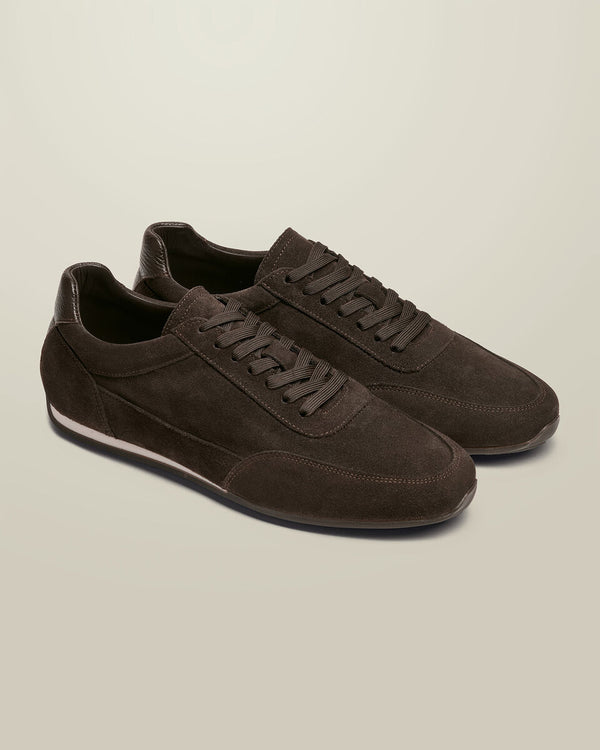 Suede Smart Sneakers - Dark Chocolate