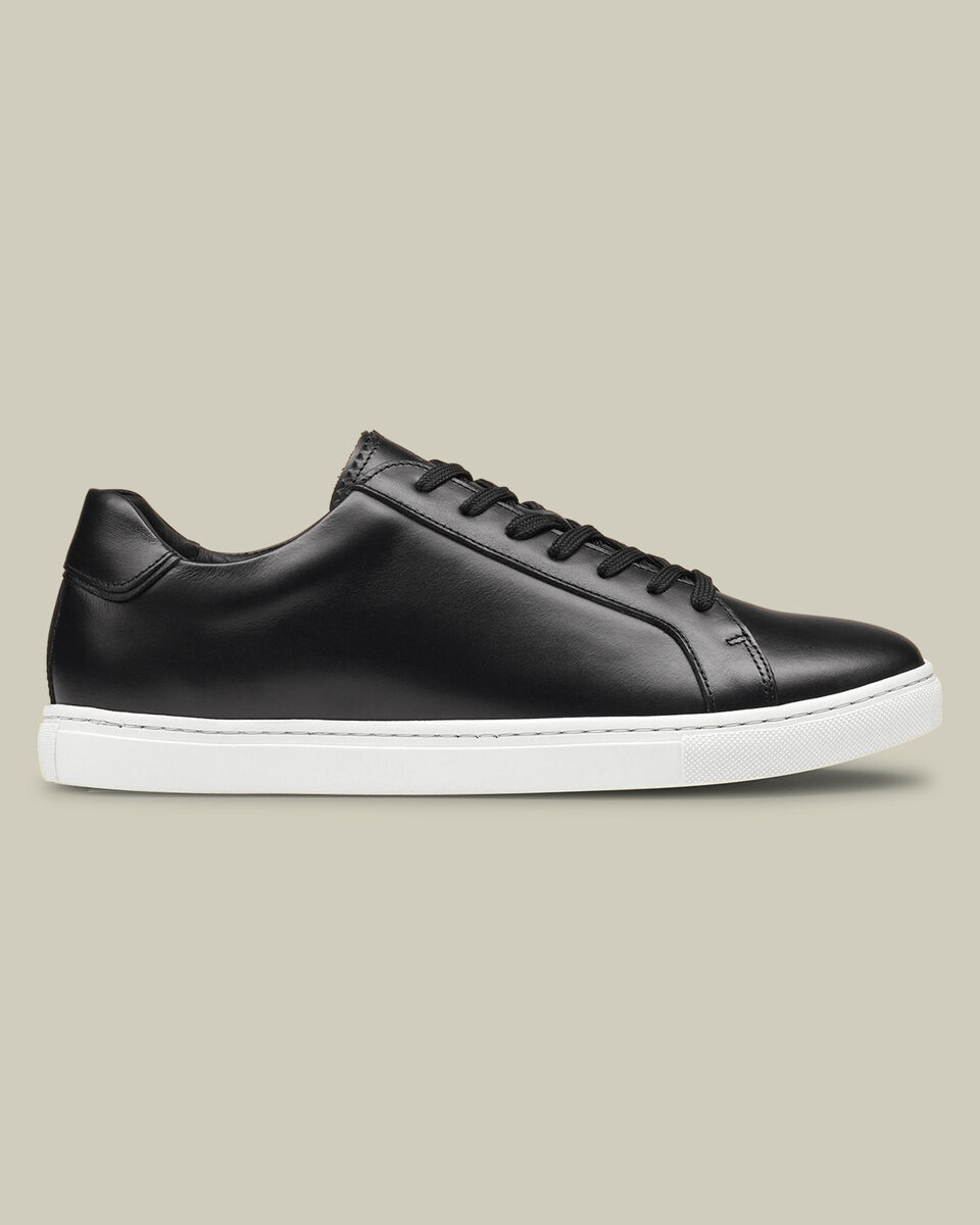 Leather Dress Sneakers - Black Main image