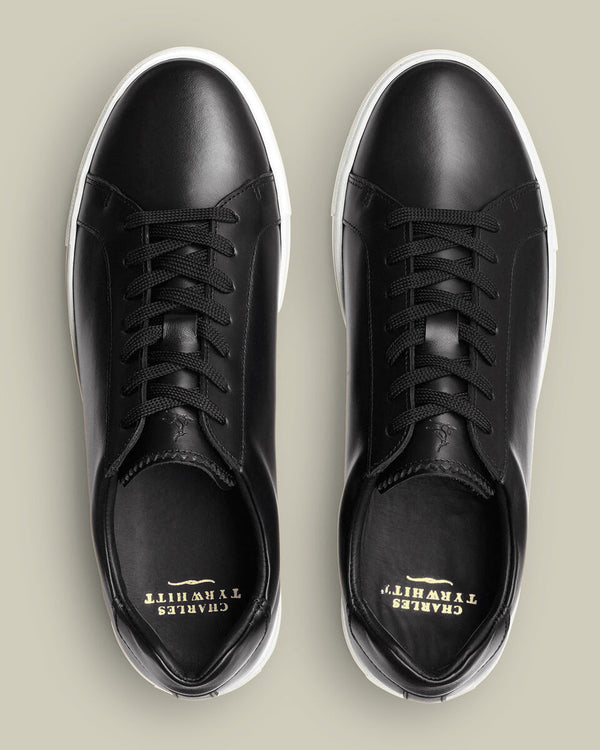 Leather Dress Sneakers - Black