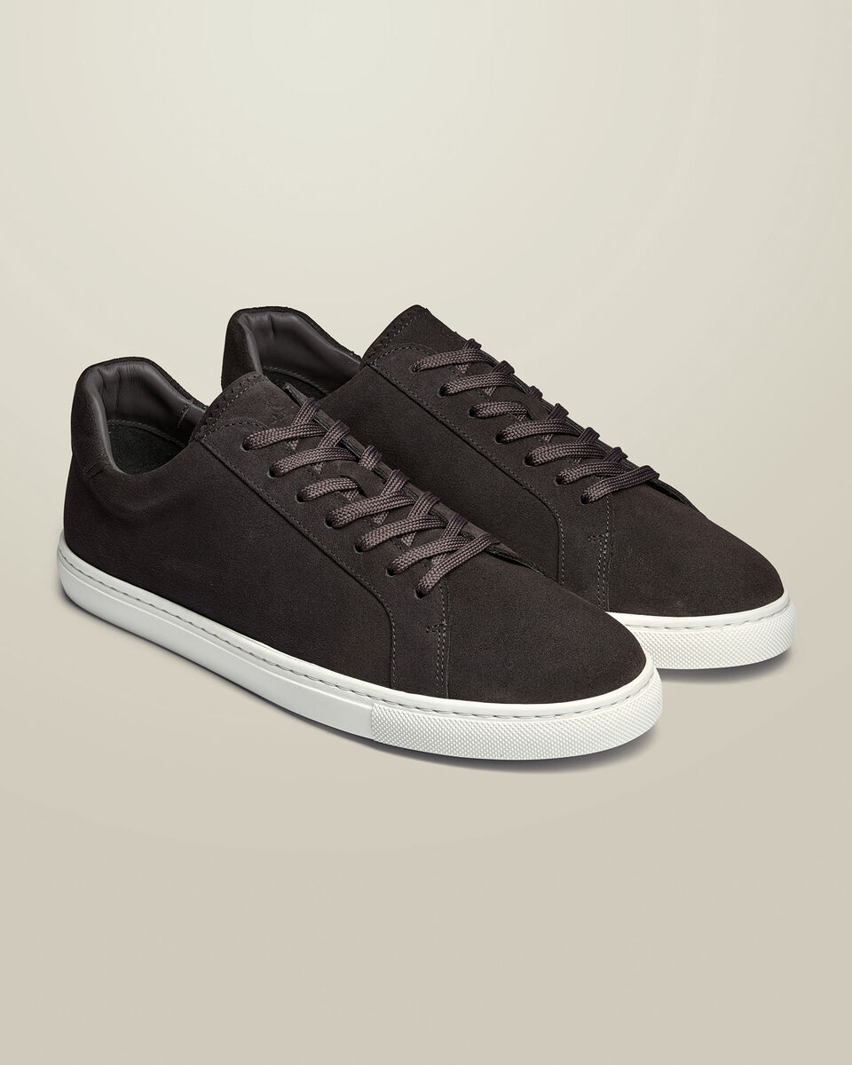 Suede Dress Sneakers - Charcoal Gray Secondary image