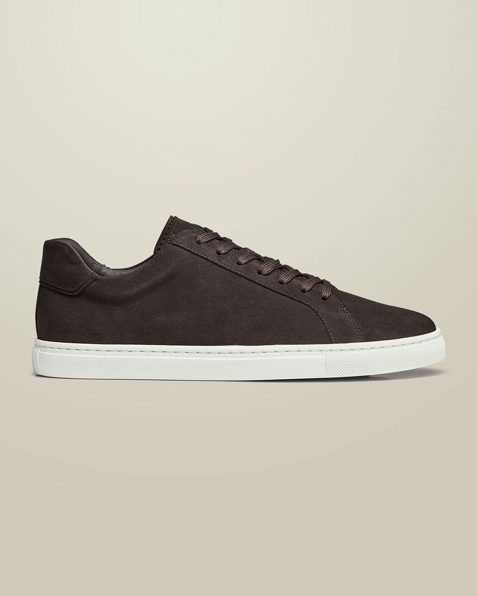 Suede Dress Sneakers - Charcoal Gray