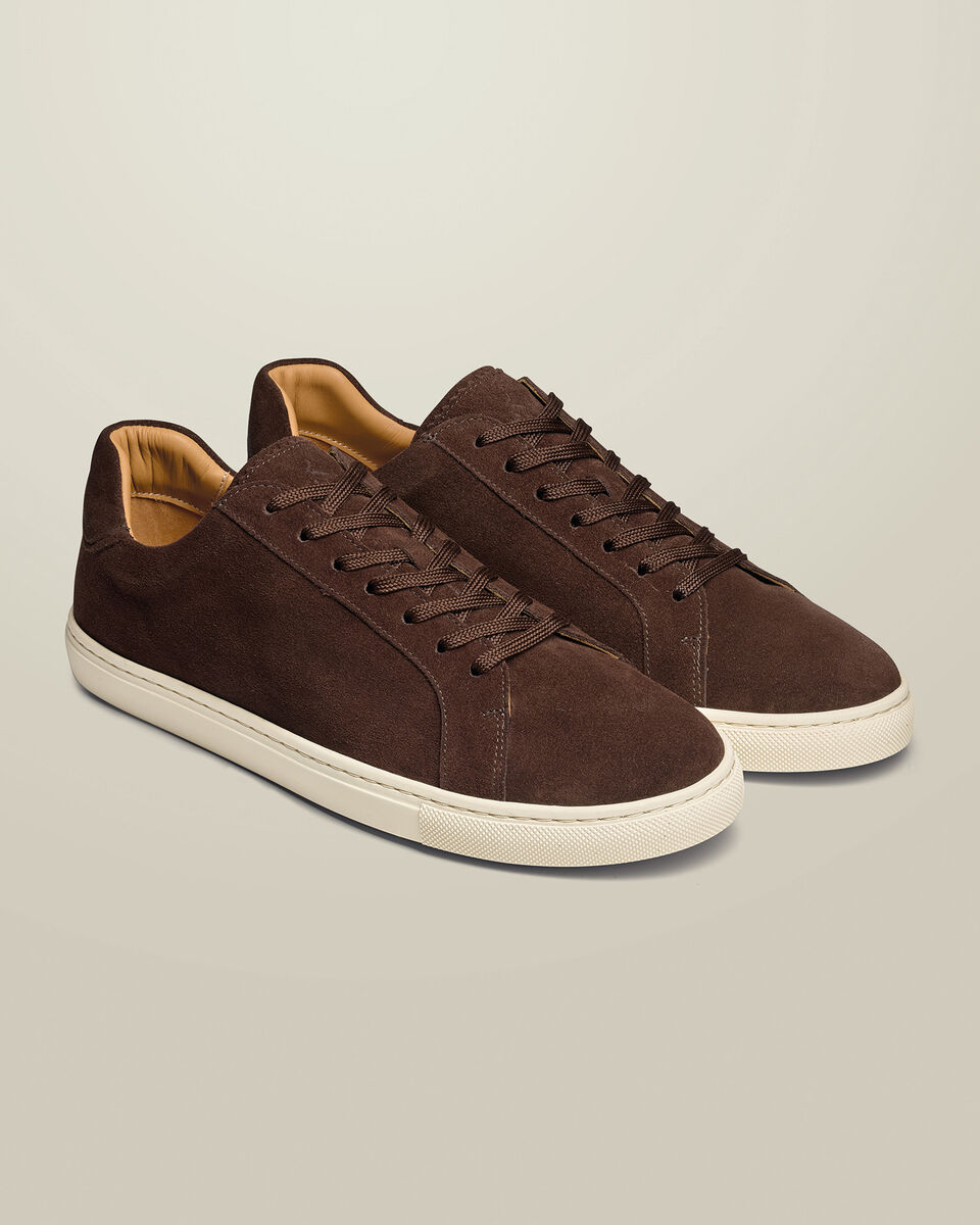Suede Dress Sneakers - Chocolate Brown