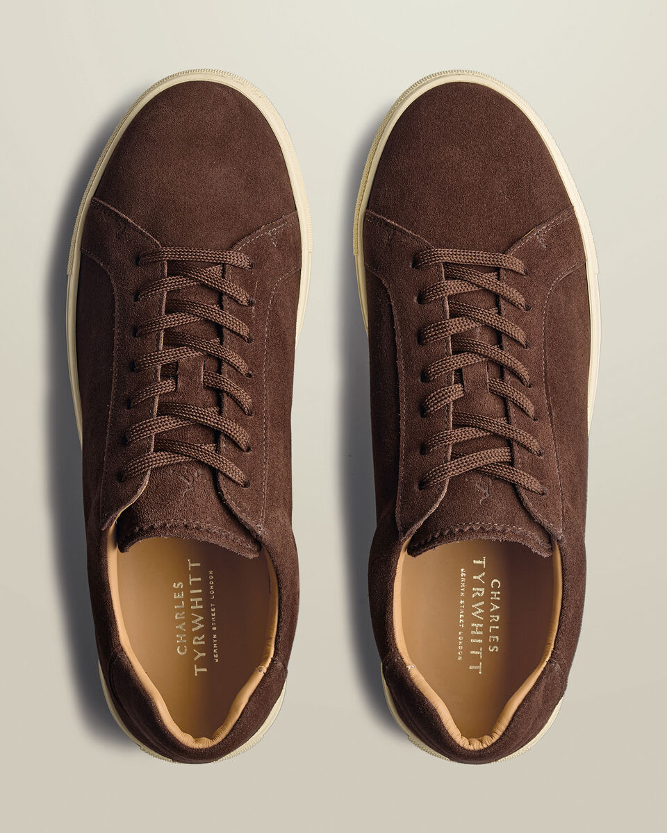 Suede Dress Sneakers - Chocolate Brown
