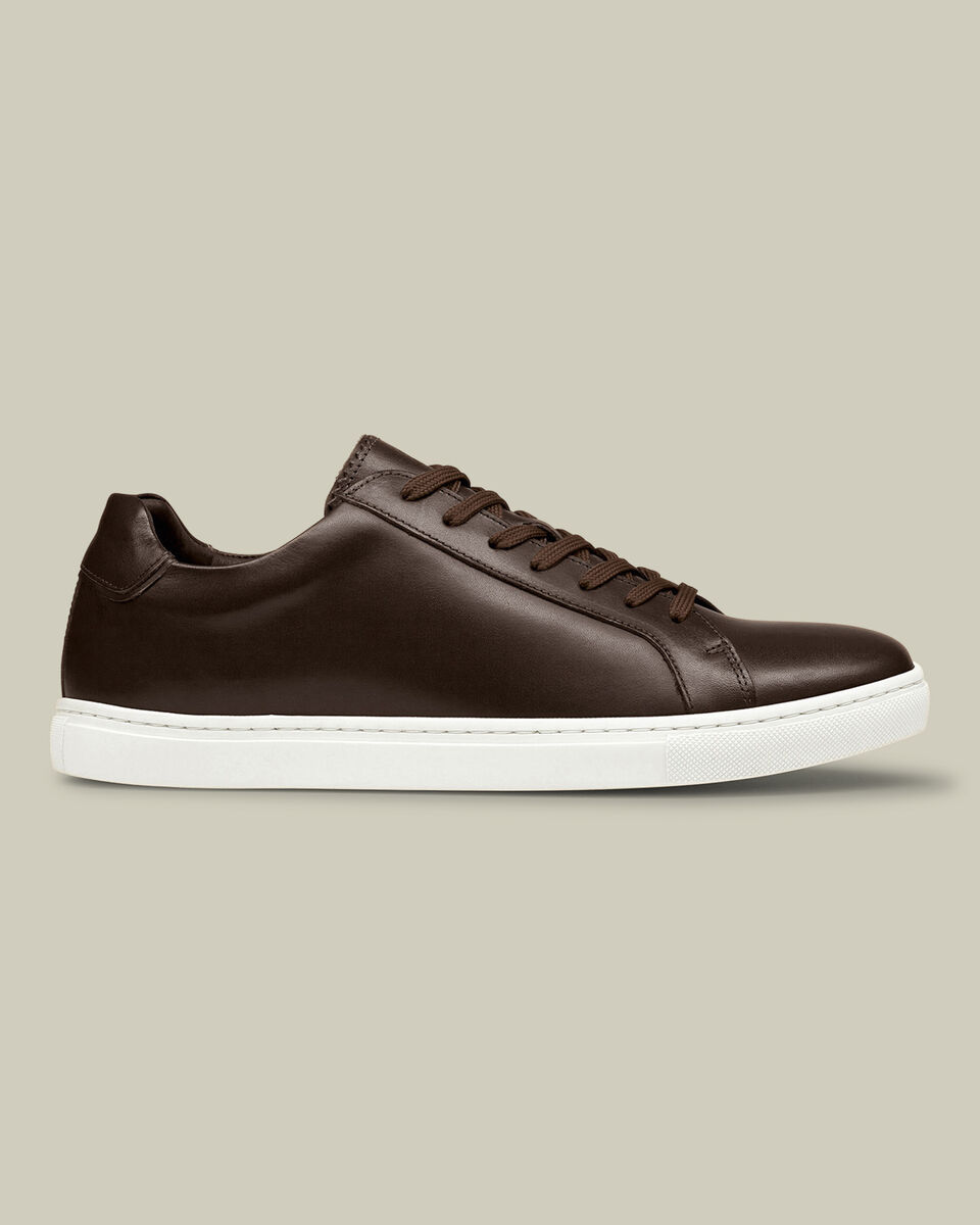 Leather Dress Sneakers - Dark Chocolate