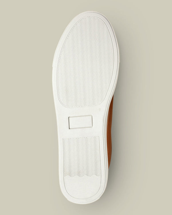 Leather Dress Sneakers - Dark Tan
