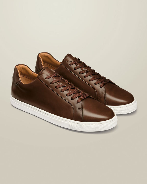 Leather Dress Sneakers - Walnut Brown