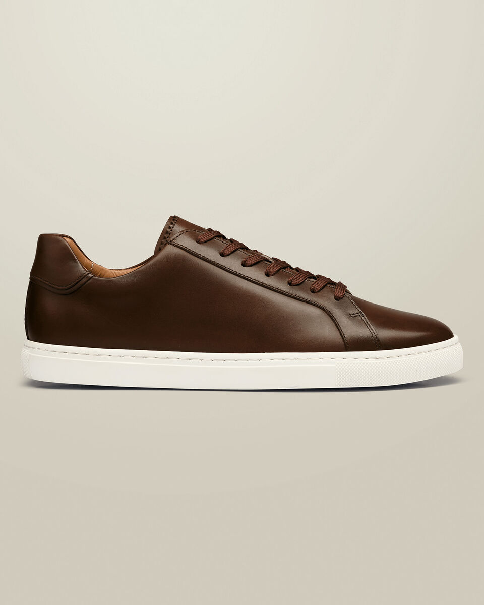 Leather Dress Sneakers - Walnut Brown