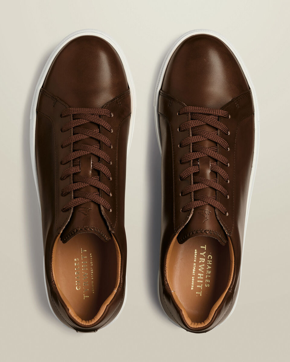 Leather Dress Sneakers - Walnut Brown