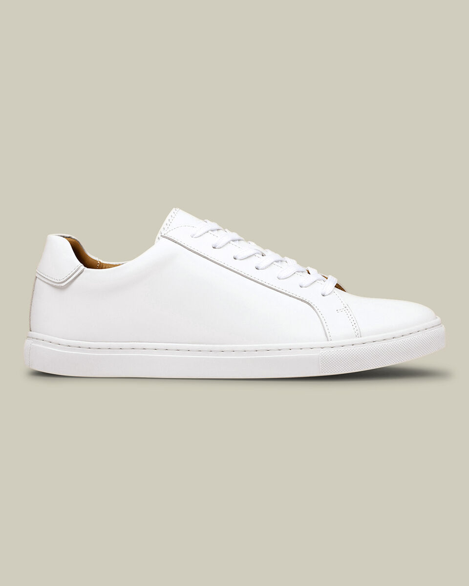 Leather Dress Sneakers - White