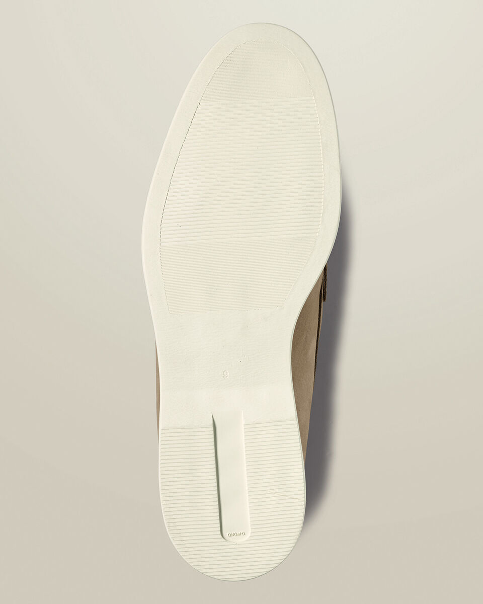 Nubuck Slip-On Loafers – Chalk