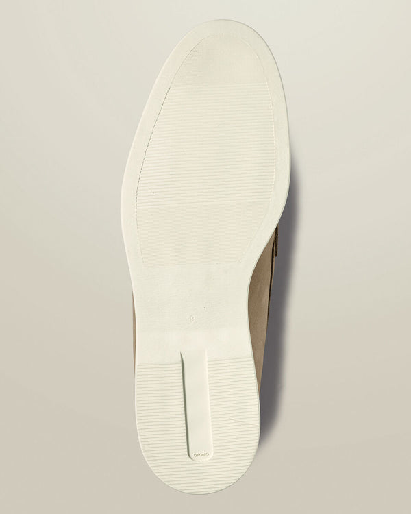 Nubuck Slip-On Loafers – Chalk