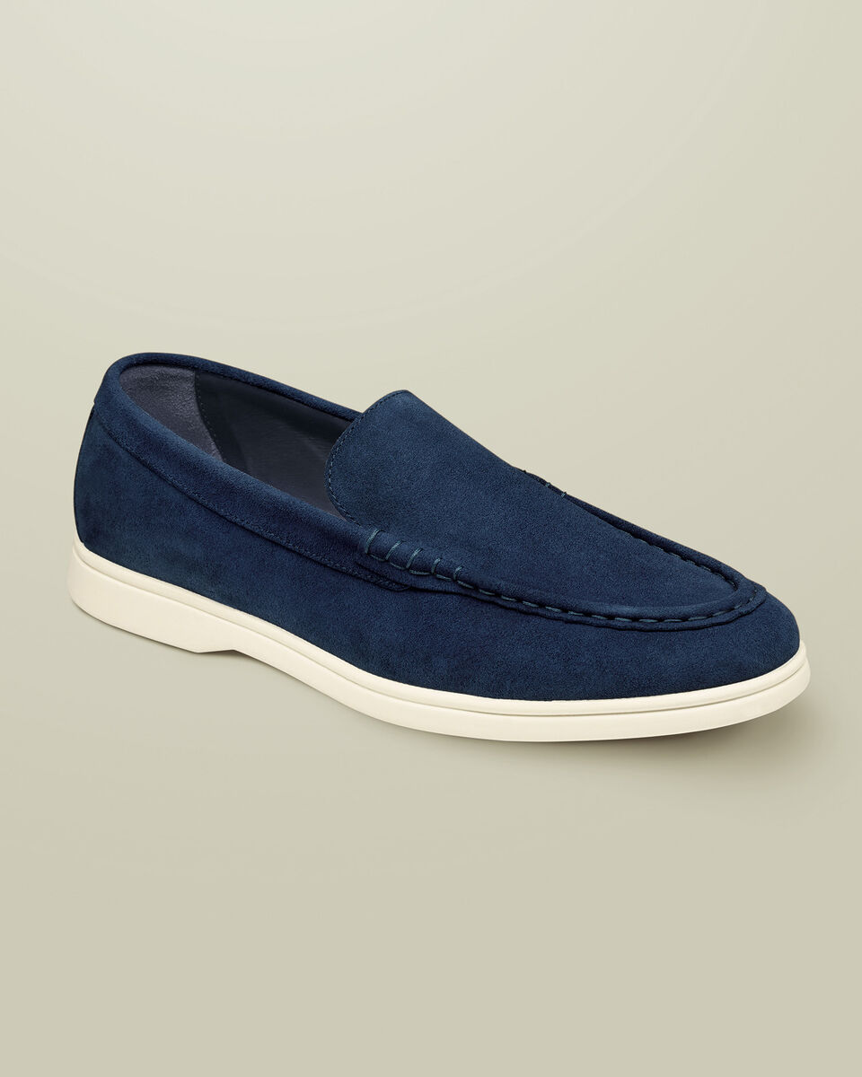 Suede Slip-On Loafer - French Blue