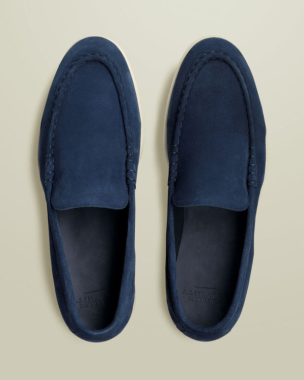 Suede Slip-On Loafer - French Blue