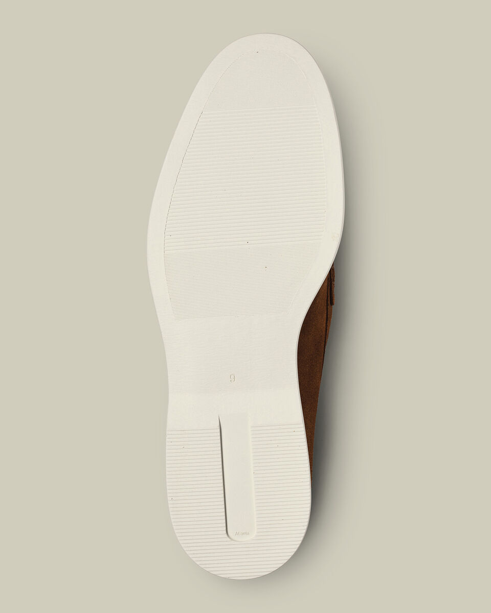 Suede Slip On Loafer - Light Brown