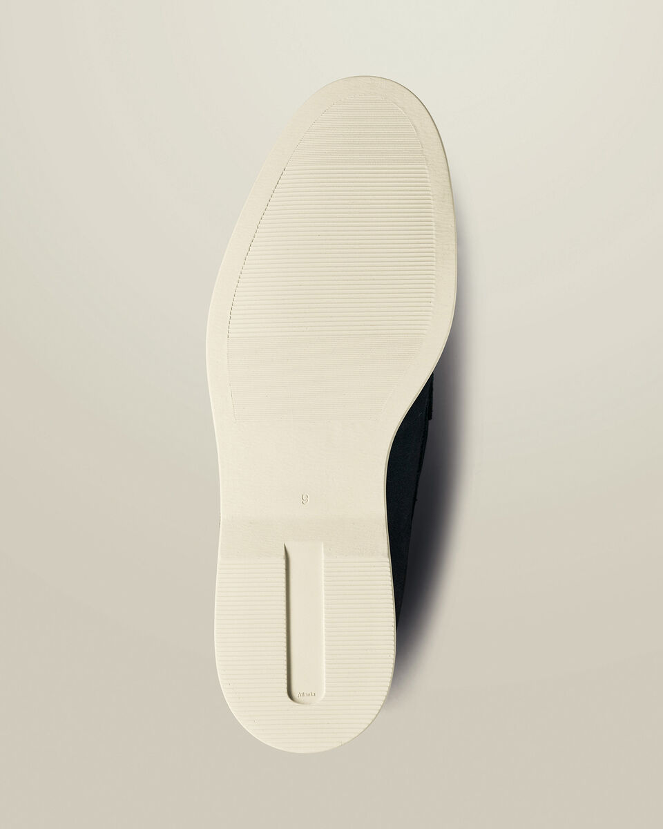 Suede Slip On Loafers - Navy