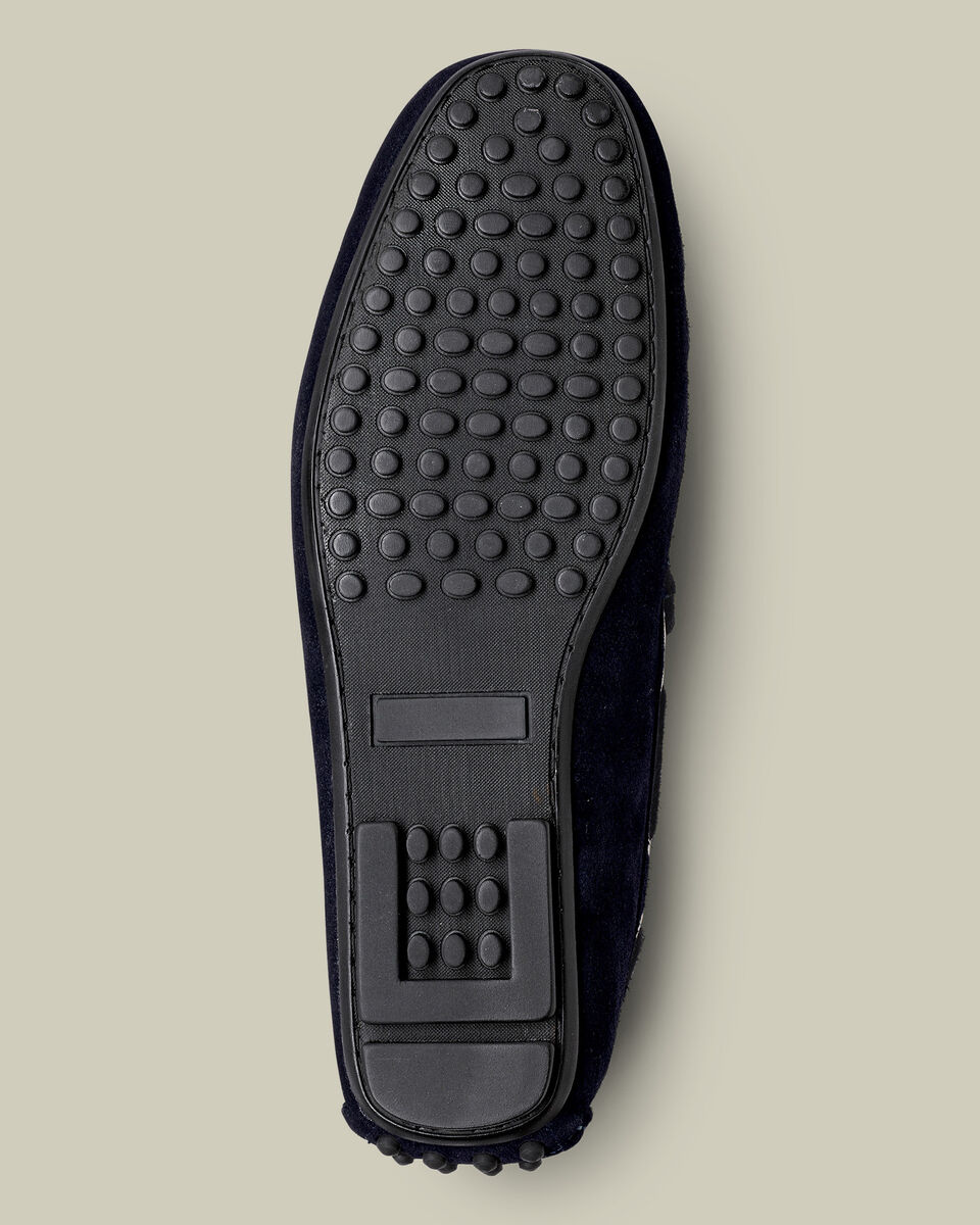 Suede Moccasins - Navy
