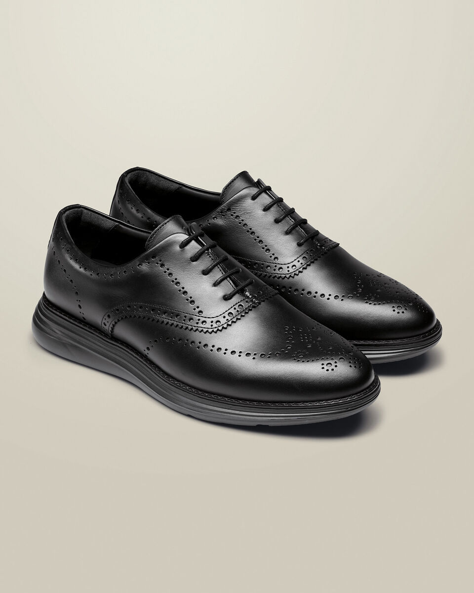 Leather Dress Sneakers - Black Secondary image