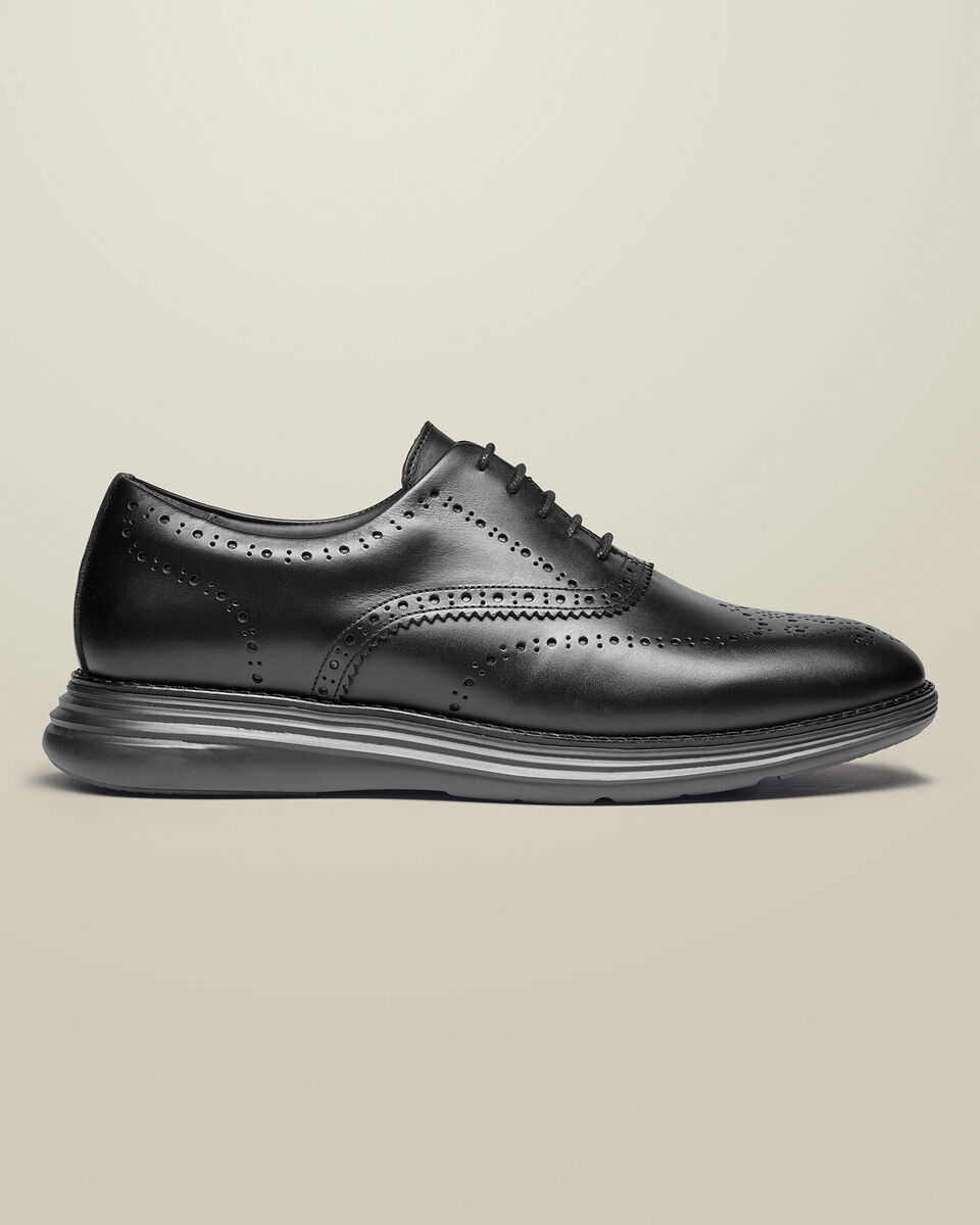 Leather Dress Sneakers - Black Main image