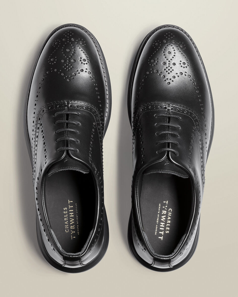 Leather Dress Sneakers - Black
