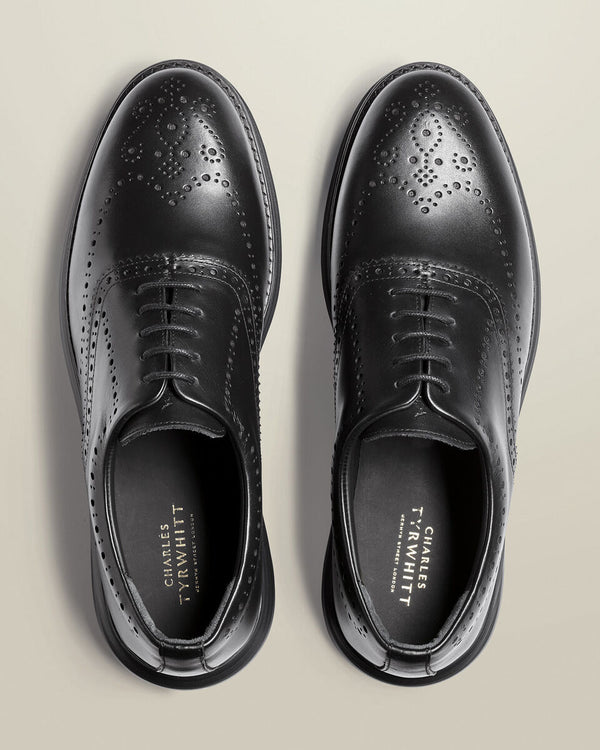 Leather Dress Sneakers - Black