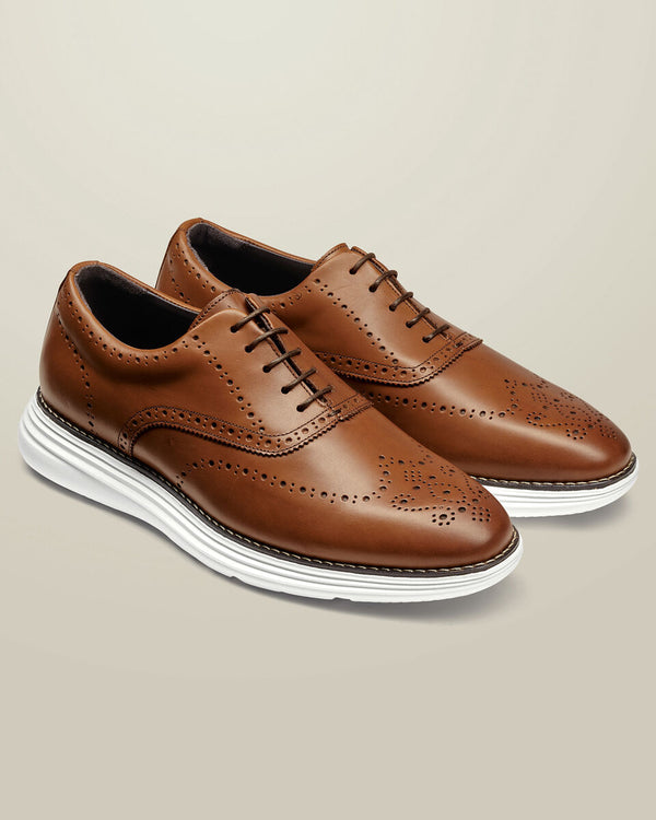 Leather Dress Sneakers - Walnut Brown