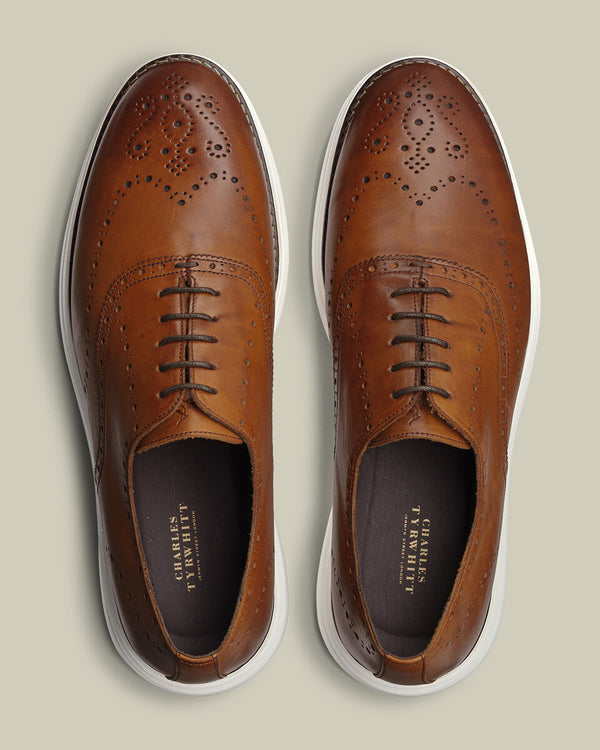 Leather Dress Sneakers - Walnut Brown