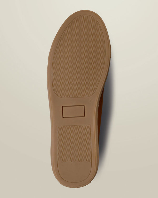 Gum Sole Leather Dress Sneakers - Dark Tan