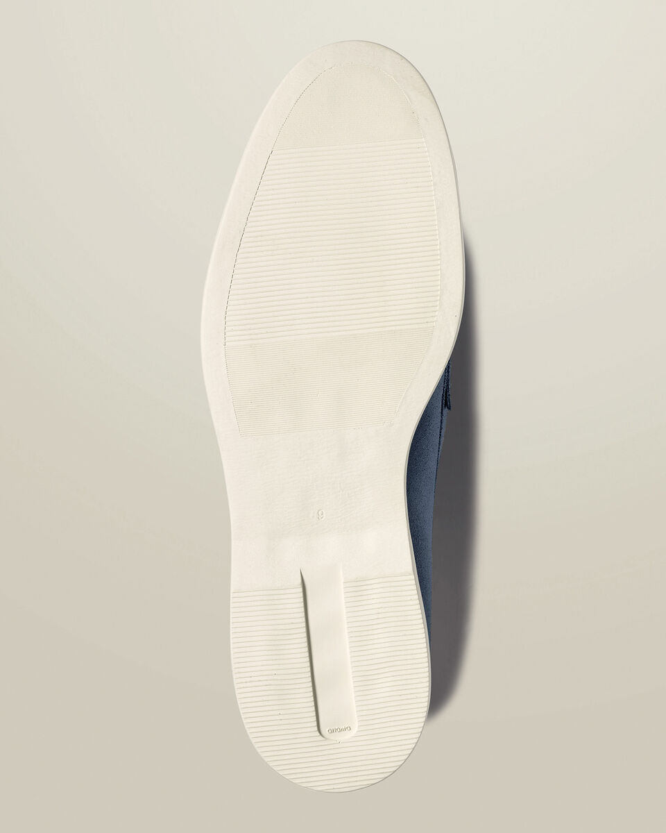 Suede Slip-On Loafers – Ocean Blue