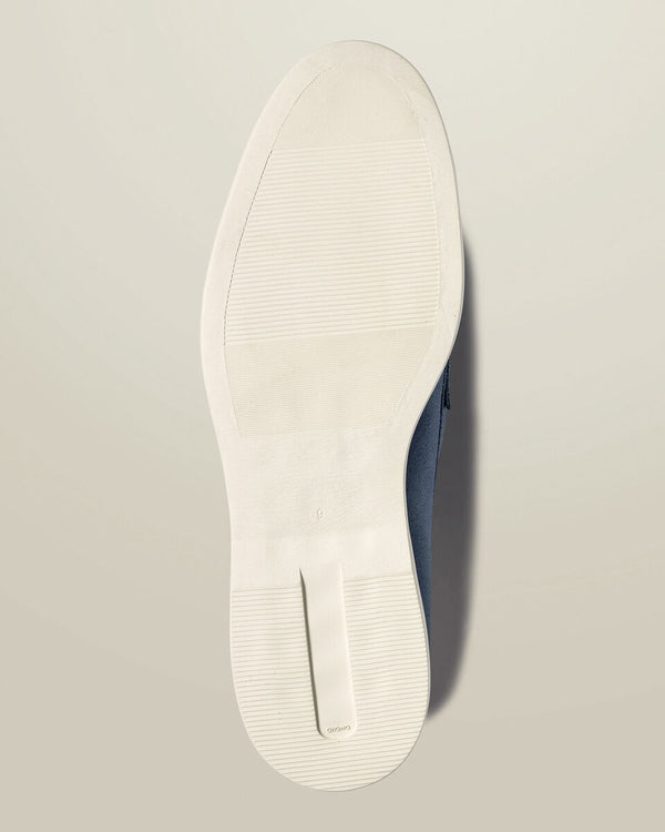 Suede Slip-On Loafers – Ocean Blue