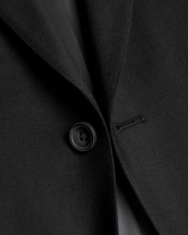 Natural Stretch Twill Suit Jacket - Black