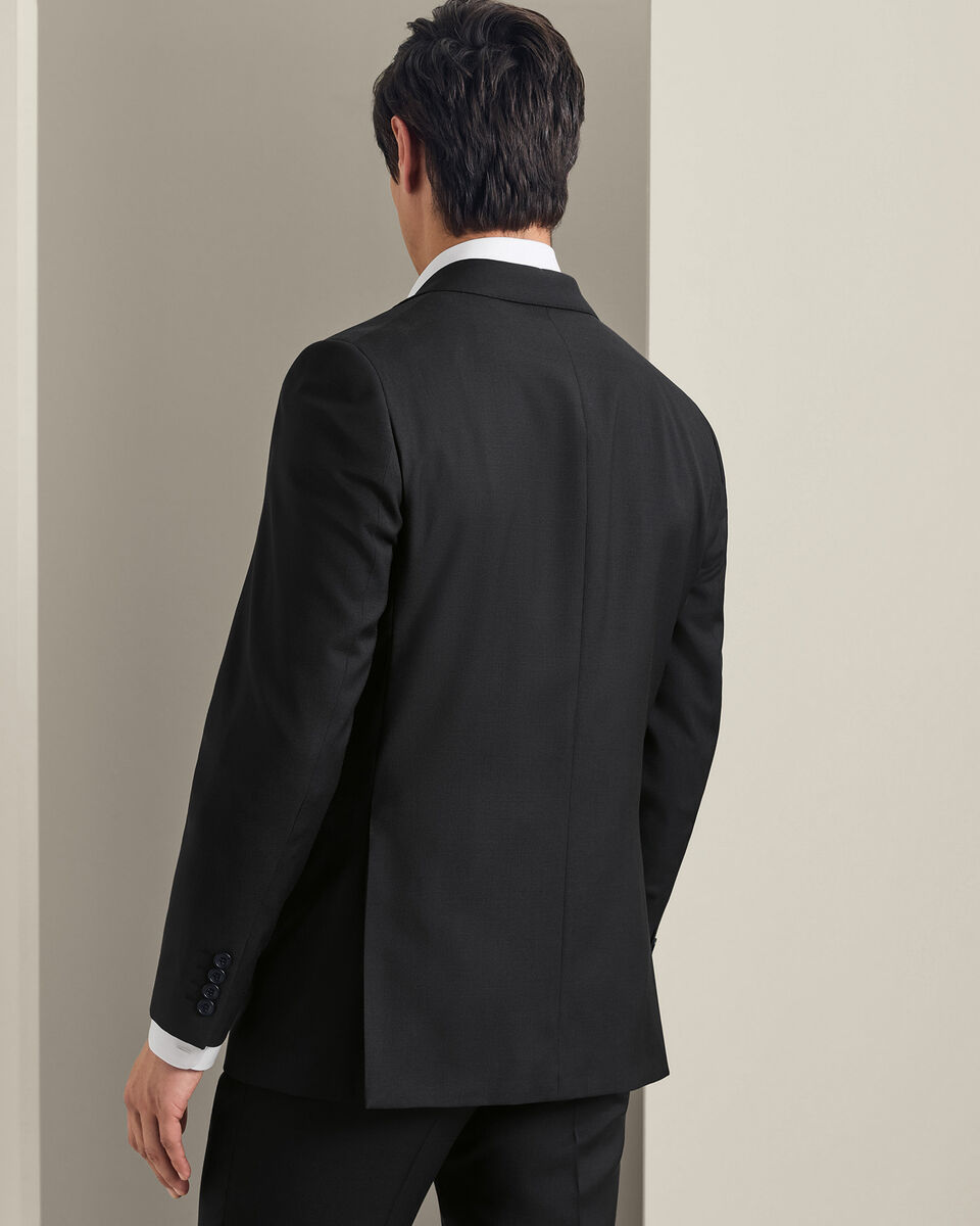 Natural Stretch Twill Suit Jacket - Black