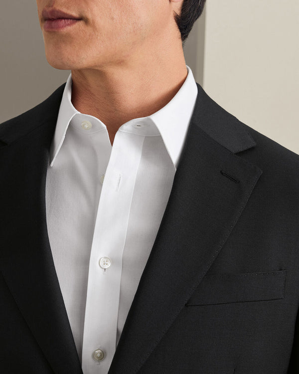 Natural Stretch Twill Suit Jacket - Black