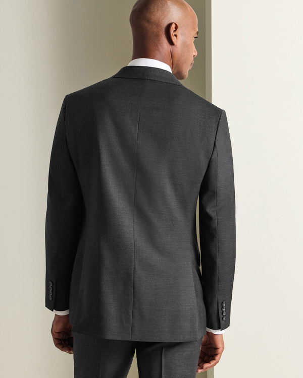 Natural Stretch Twill Suit Jacket - Charcoal