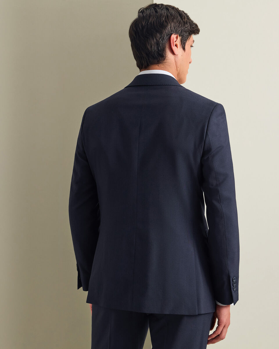 Natural Stretch Twill Suit Jacket - Navy