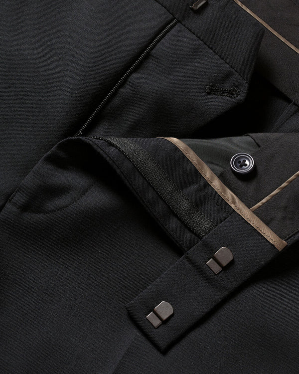 Natural Stretch Twill Suit Pants - Black