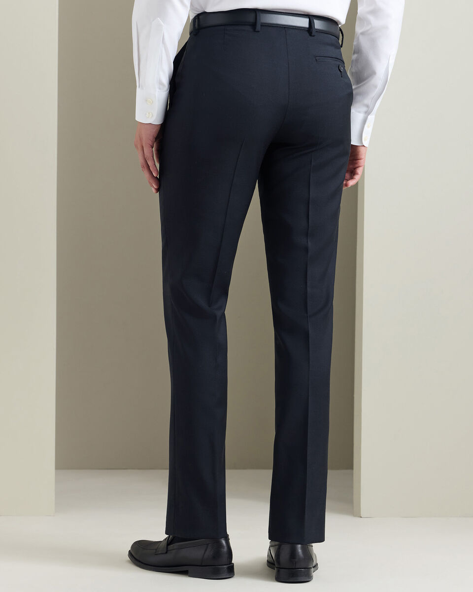 Natural Stretch Twill Suit Pants - Black