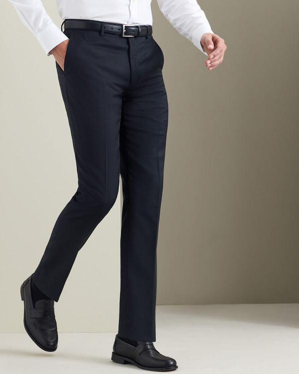 Natural Stretch Twill Suit Pants - Black
