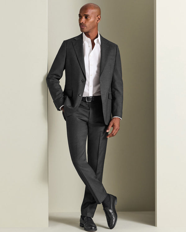 Natural Stretch Twill Suit Pants - Charcoal